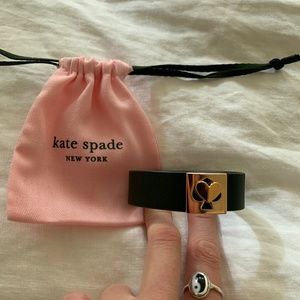 kate spade leather heart twistlock bracelet